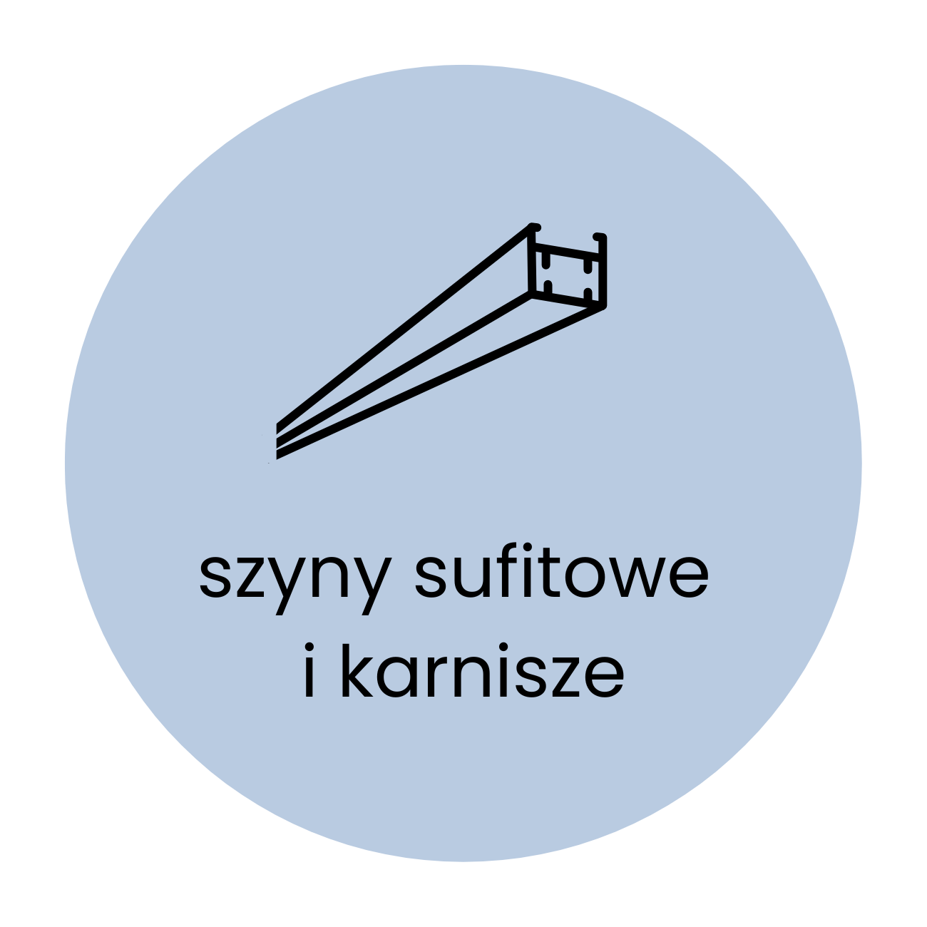 szyny sufitowe i karnisze nieelektryczne